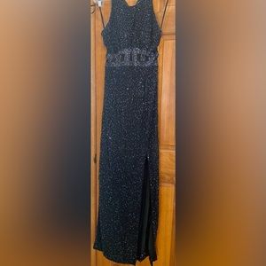 Black beaded gown